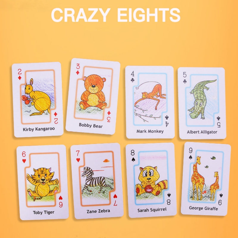 Crazy Eight Hearts Old Maid Fish Educational children card games - Crazy Eight