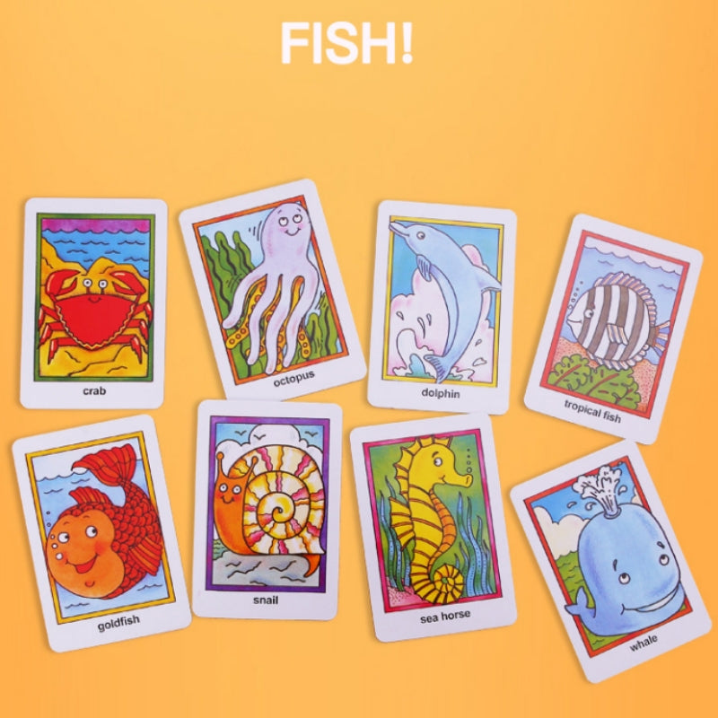 Crazy Eight Hearts Old Maid Fish Educational children card games - Fish