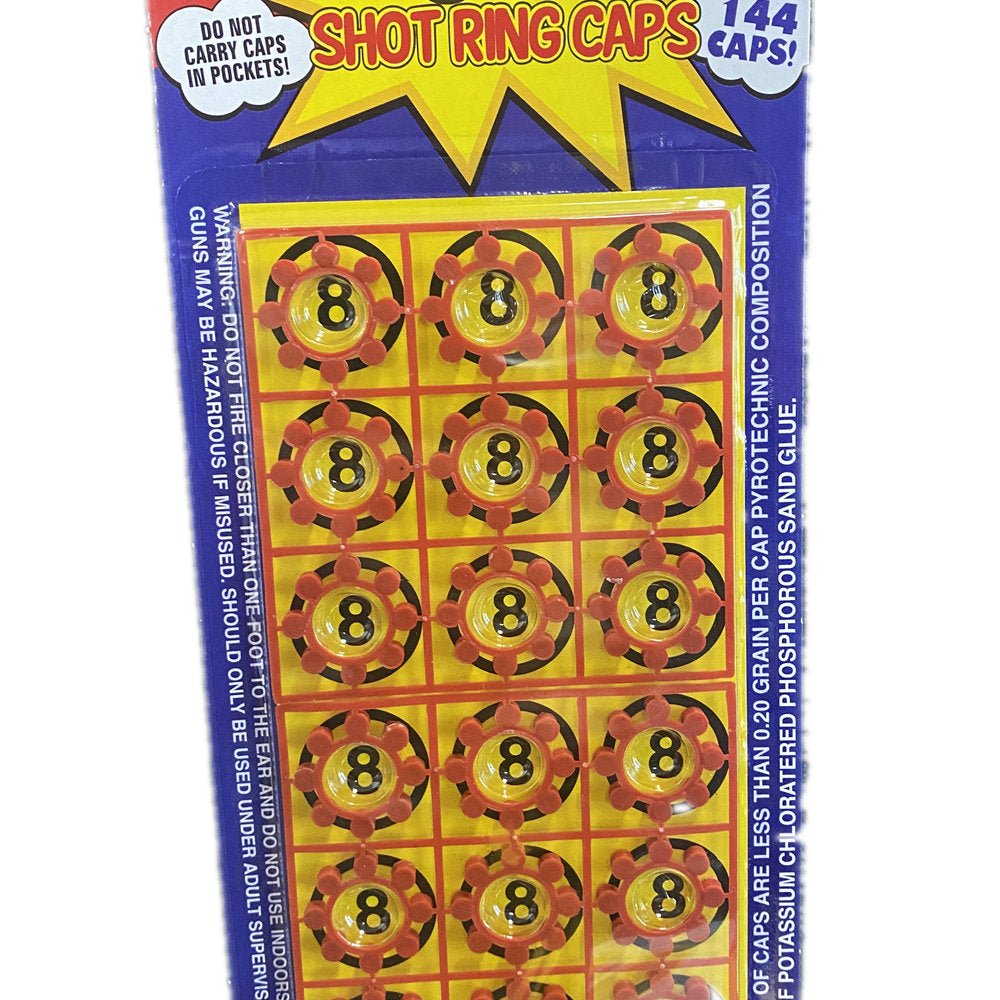8 shots toy cap gun with 144 free caps - Gold