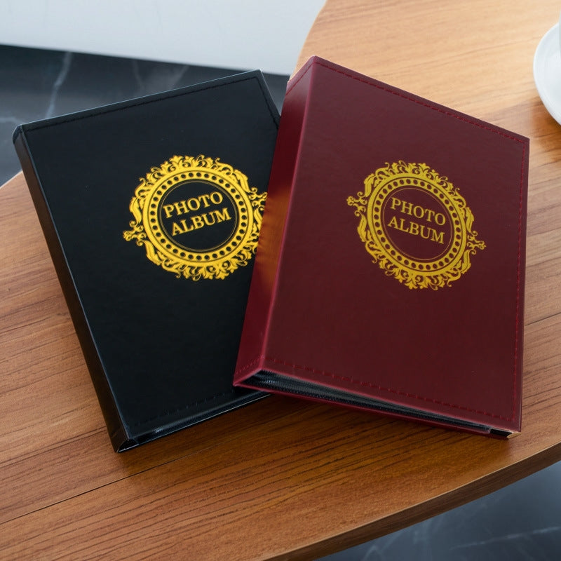 Classic photo album 200 Pcs 4x6 photos Red and Black - Red