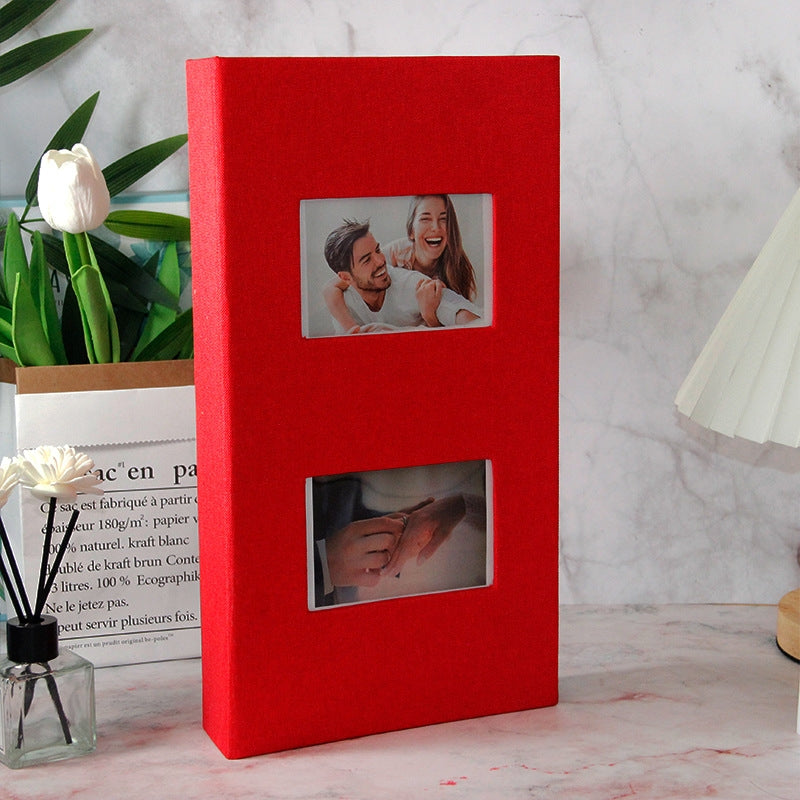 Photo album with luxurious cover Assorted colours Large 300 PCs 6 Inch - Gray