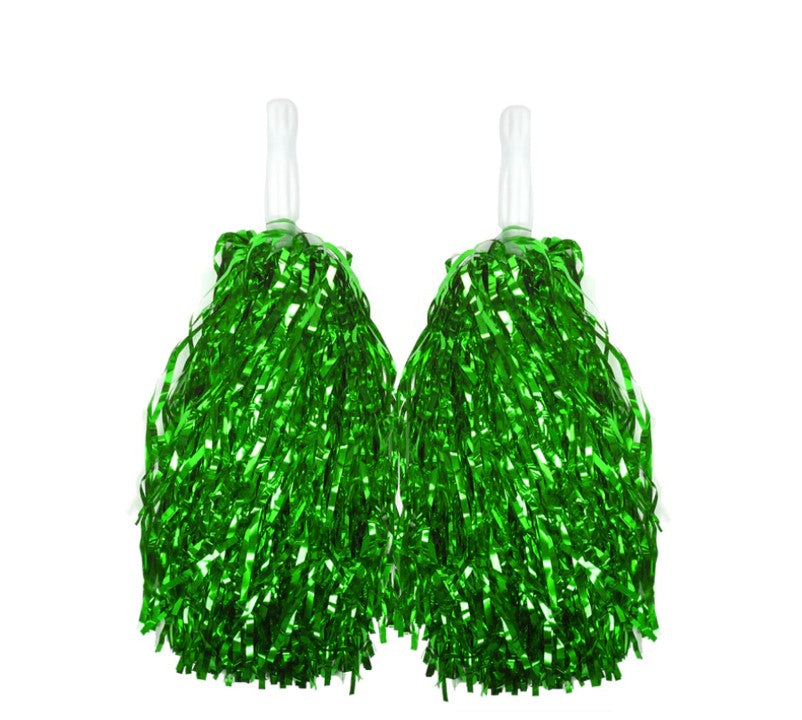 4 Sets/8pcs Metallic Team Girls' Cheerleading Dance Party Dress Pom Poms Pompoms - Gold