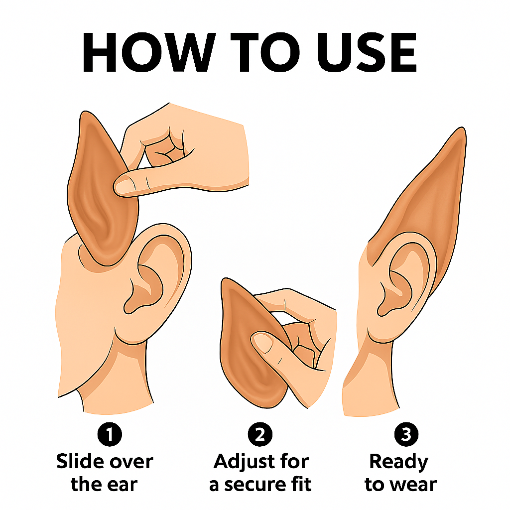 Pointy Elf Ears – Soft Latex Cosplay Costume Accessory for Adults & Kids