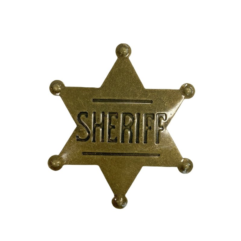 METAL SHERIFF BADGE ASSORTED COLOURS - Bronze