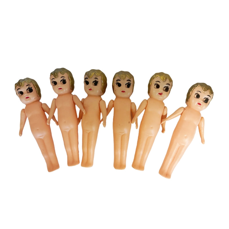Lot of 6 Kewpie Dolls – 6&quot; Cupie Style – Vintage Baby Doll Collection