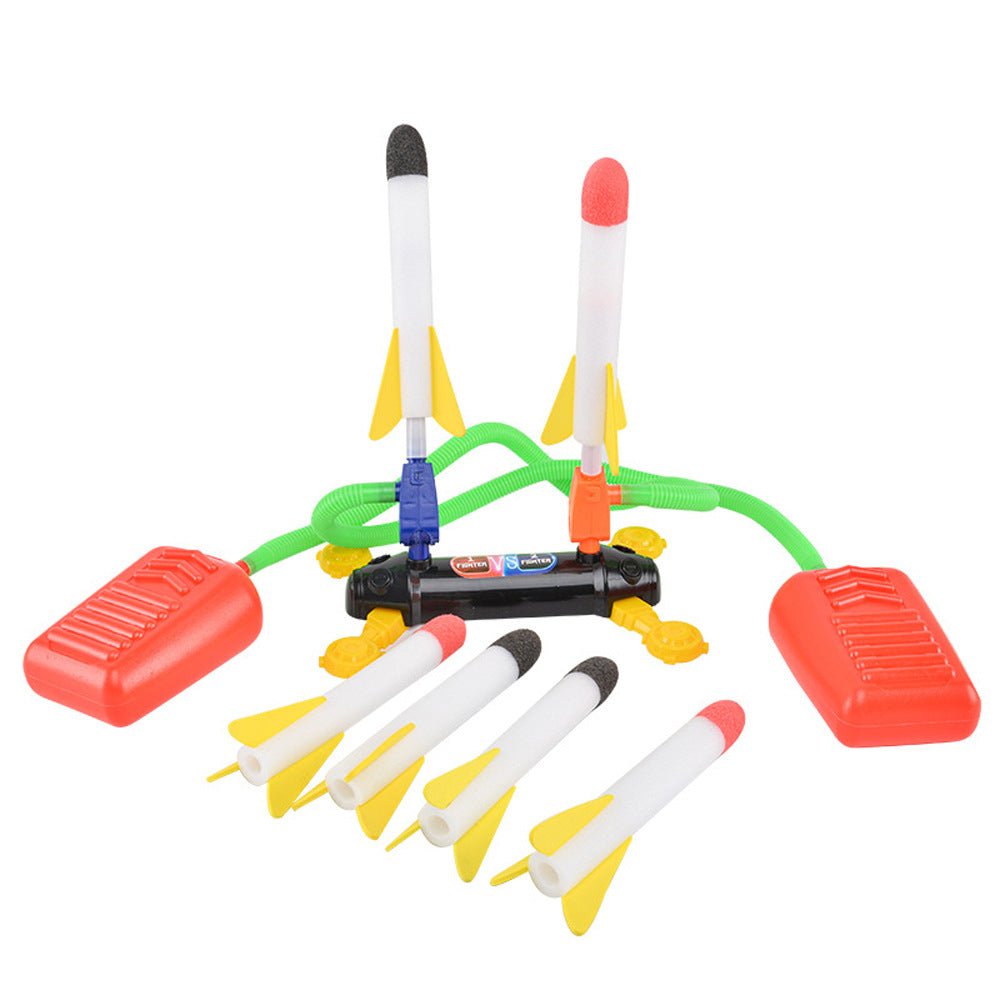 Air Power Foam Duel Rocket Shoot Up Stomp Launcher Kids Outdoor Activities Toys