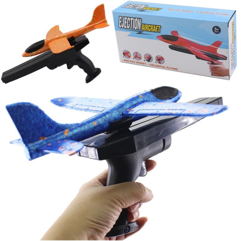 2x Ejection Foam Plane Toy Outdoor Sport with Light Safe for Children Birthday Gift