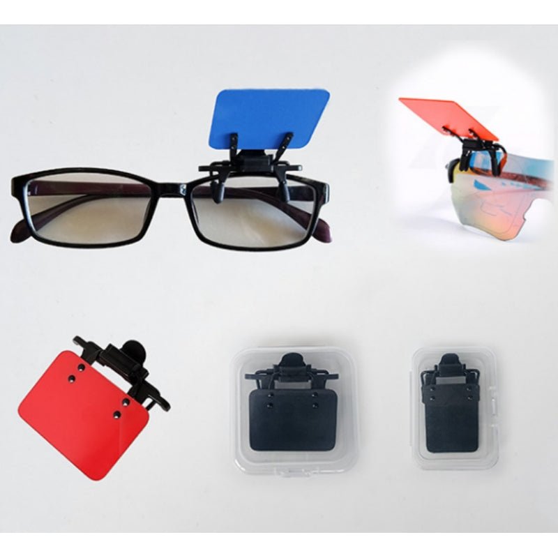 ISSF Flip-Up Eyeshield Sport Shooting Eye Shield Aim Blocker Targeting Sight Cover Blinding - Blue-Horizontal 4x3cm