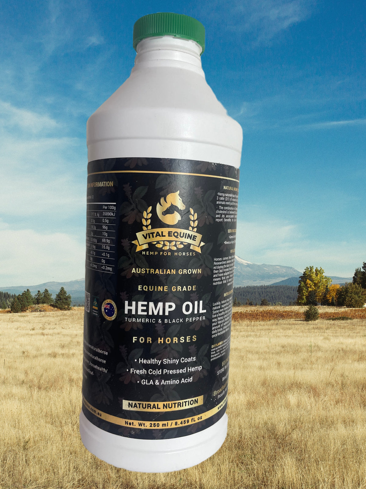Vital Equine | Hemp &amp; Turmeric Oil For Horses - 1 litre