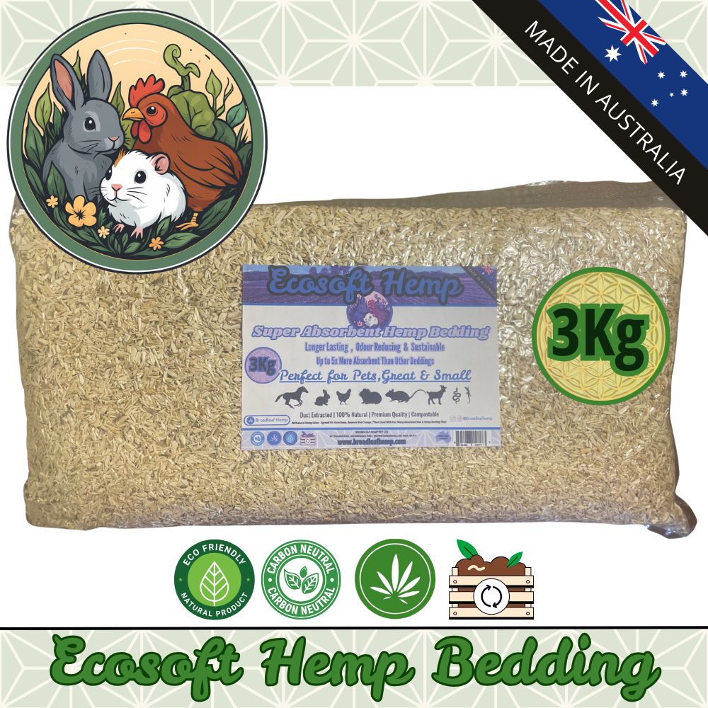Ecosoft Hemp Bedding For Small Animal &amp; Chickens 3kg | Vital Habitat