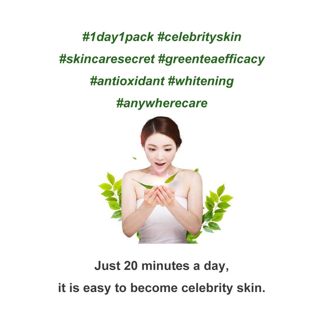 Farmstay Korean Greentea Seed Hydration Facial Mask Sheet(Pack of 10)