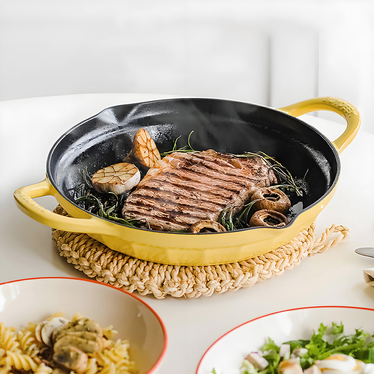 BUYDEEM CP553 Enameled Cast Iron Grill Pan