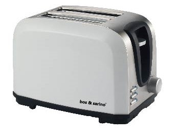 BOS & SARINO 2 Slice White Toaster