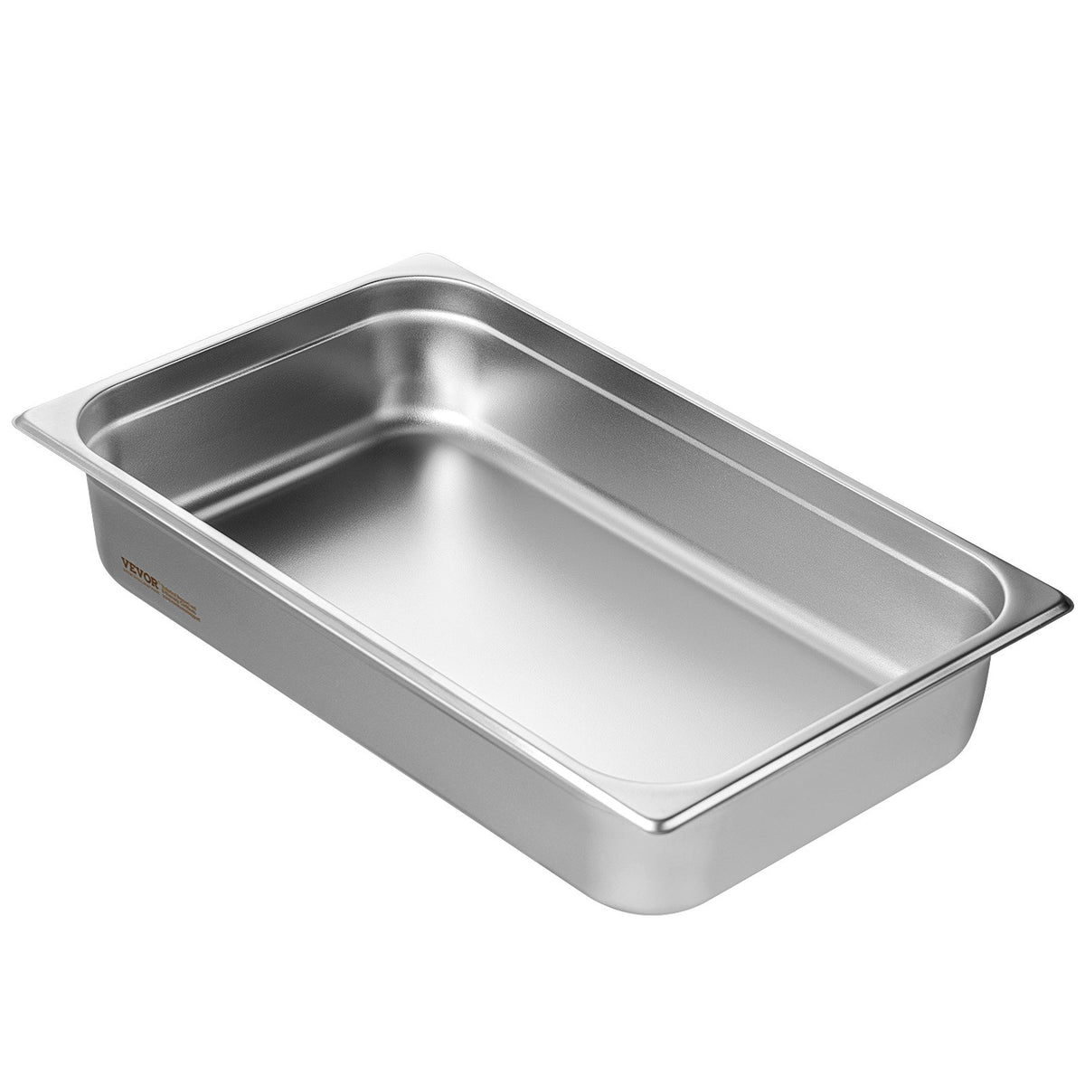 VEVOR 6 Pack Hotel Pans, Full Size Anti-Jam Steam Pan, 0.8mm Thick Stainless Steel Restaurant Steam Table Pan, 4-Inch Deep Commercial Table Pan, Catering Storage Food Pan, for Industrial &amp; Scientific
