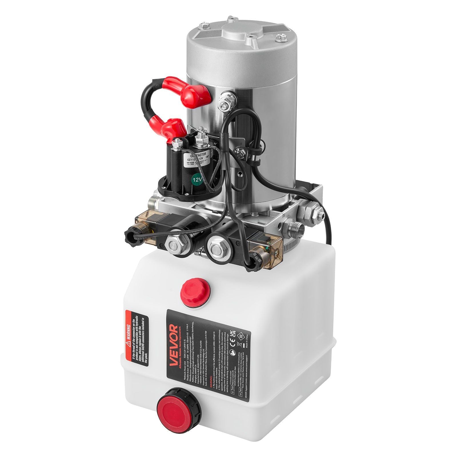3 L Hydraulic Power Unit, Double Acting Dump Trailer Pump, 22 MPa Max Relief Pressure & 3.4 L/min Flow Rate, DC 12V Hydraulic Pump with Metal Reservoir for Dump Trailer Car Lifting