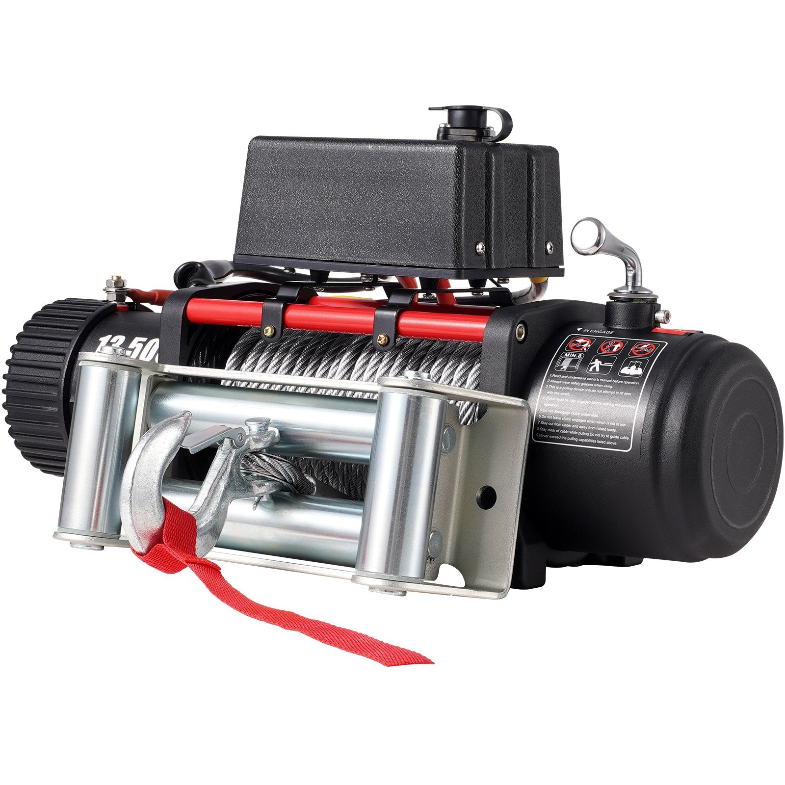 VEVOR Electric Winch Recovery 12v 13500Lb / 6125Kg,Electric Truck Winch with Handle and Wireless Remote Control,13500Lb /6125Kg Electric Truck Winch with 92 ft Strong Steel Cable