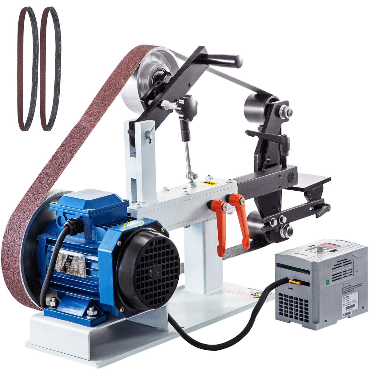 Vevor Belt Grinder Sander 2&quot; x 82&quot; Complete Chassis with 2HP Motor &amp; VFD Combo