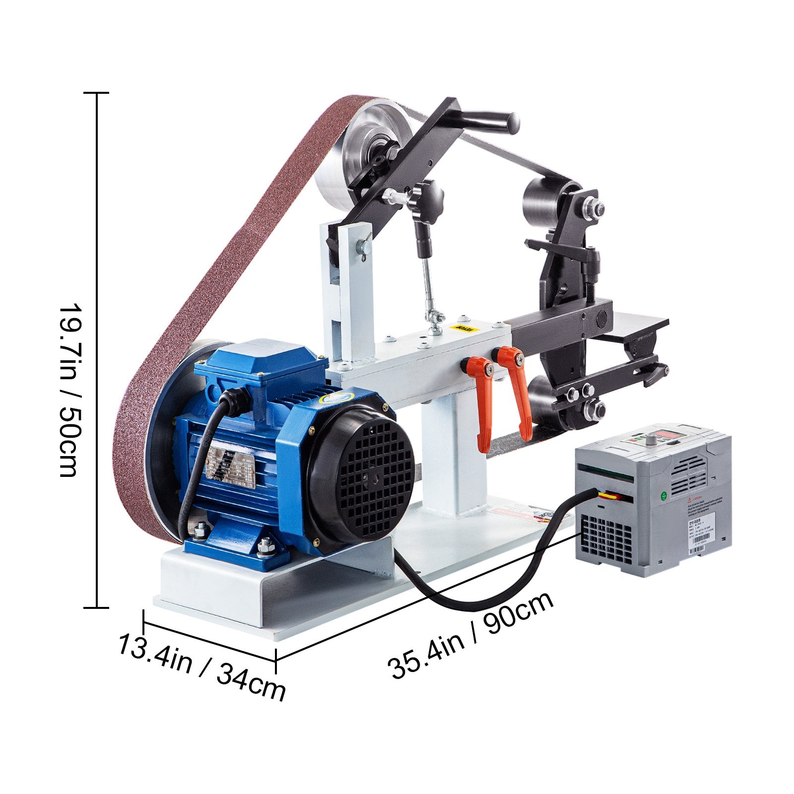 Vevor Belt Grinder Sander 2" x 82" Complete Chassis with 2HP Motor & VFD Combo