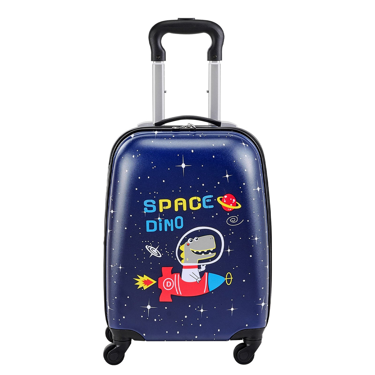 VEVOR Kids Luggage Set, 2 Piece, 45.7 cm Hardside Rolling Wheels Suitcase with Hard-Shell Backpack, Dinosaur Kids Carry on Luggage Set, Holiday Birthday Present for Girls & Boys, Airline Approved