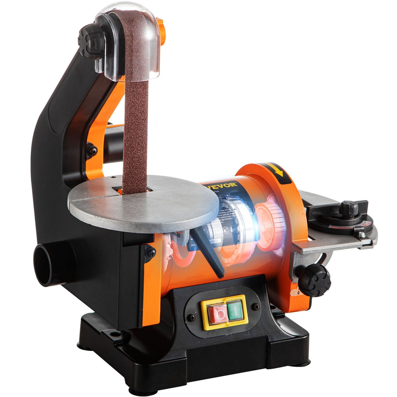 VEVOR Belt Sander 300W Grinder Sander 1 x 30 Inch Electric Belt & Disc Sander 2950 RPM Variable Speed (300W)