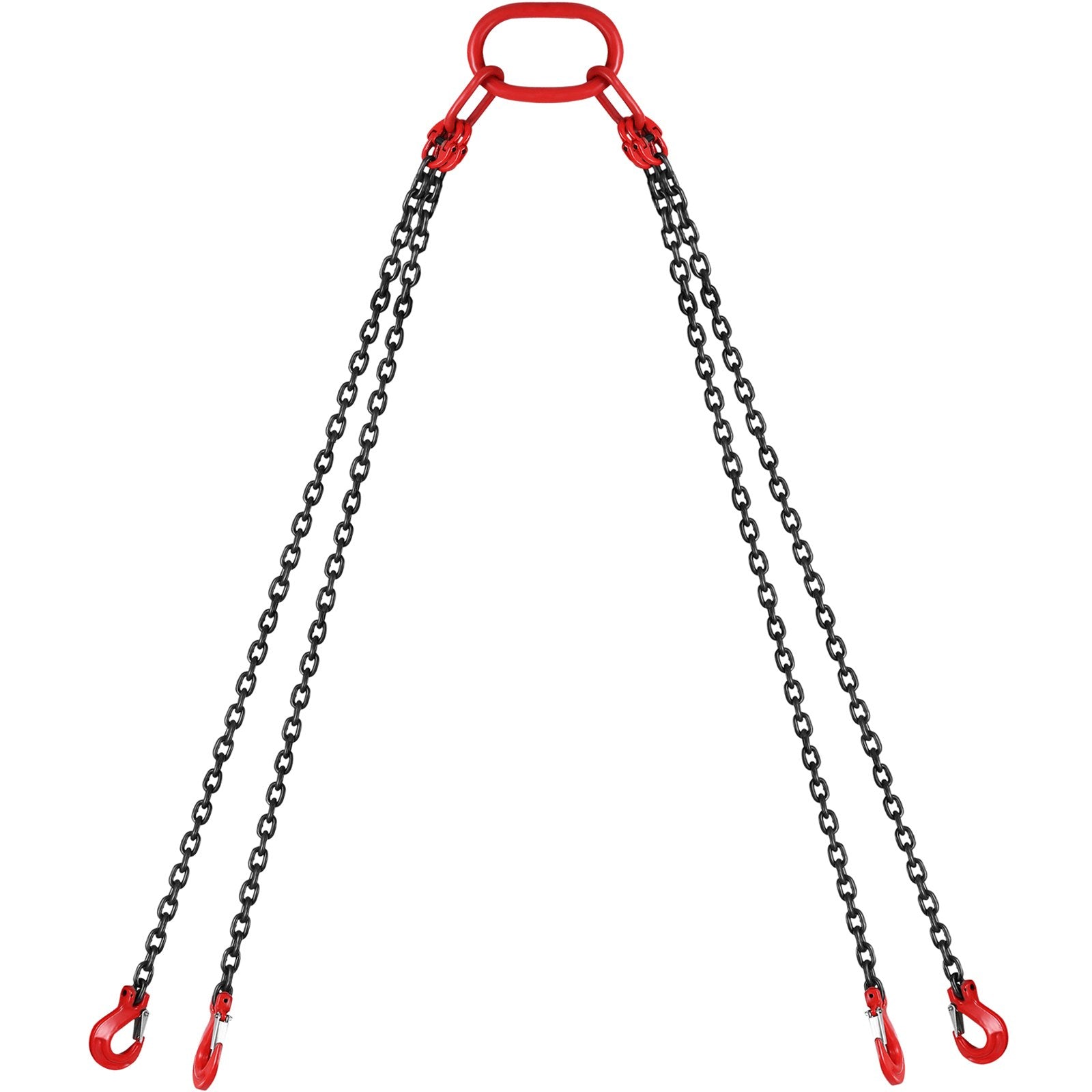 VEVOR Chain Sling 5/16" X 10' Engine Lift Chain G80 Alloy Steel Engine Chain Hoist Lifts 3 Ton with 4 Leg Grab Hooks and Adjuster