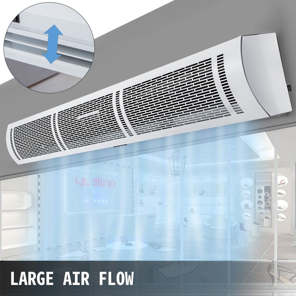 Vevor Air Curtain Door Air Curtain, 3 Adjustable Speeds 60-Inch Air Curtain Commercial