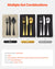 VEVOR 30-Piece Black Silverware Set, Food-Grade Stainless Steel Flatware Utensils for 6, Mirror Finished Cutlery Set, Dishwasher Safe Eating Tableware for Kitchen Home, Include Knife Fork Spoon