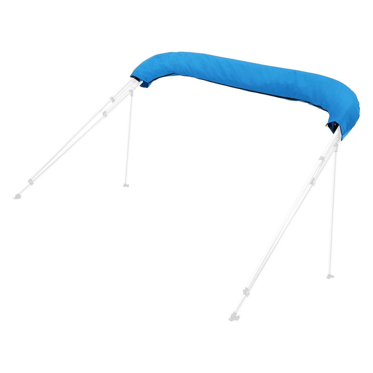 VEVOR 4 Bow Boat Bimini Tops, 600D Polyester Canopy, Waterproof & Sun Protection Boat Awning Canopy with Storage Bag, Bimini Top Replacement, 96"Lx(91"-96")W, Pacific Blue (Support Frame Not Included)