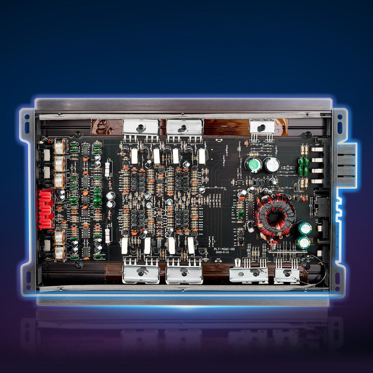 Car Audio Amplifier, 4-Channel Bridgeable Car Amplifier, Multichannel Class AB Stereo Amp, Max. 4 x 200W at 4 Ohms / 4 x 400W at 2 Ohms, High Output, for SUVs, Pickups, and Off-Road Vehicles