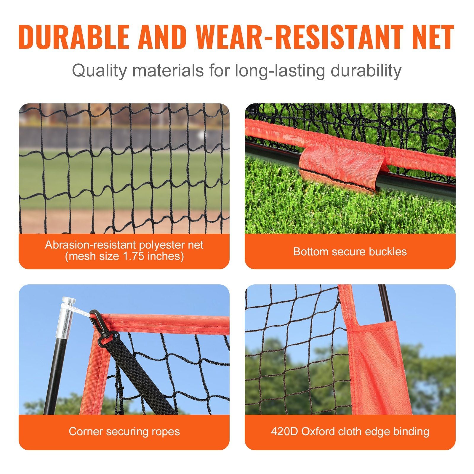 5x5 Baseball Softball Practice Net, Portable Baseball Training Net for Hitting Batting Catching Pitching, Backstop Baseball Equipment with Bow Frame, Carry Bag, Strike Zone, Ball, Batting Tee
