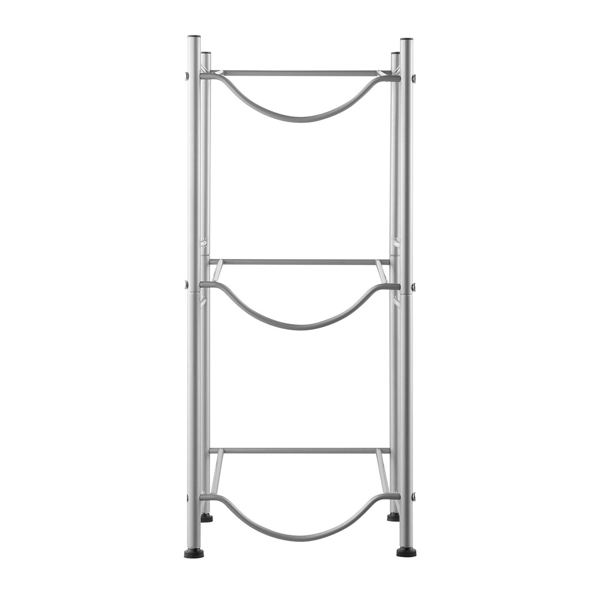 VEVOR 3 Tiers Water Jug Holder, 5 Gallon Water Bottle Holder, Single Row Water Bottle Rack for 3 Bottles, Heavy Duty Water Jug Rack for Kitchen, Office, Living Room, Silver