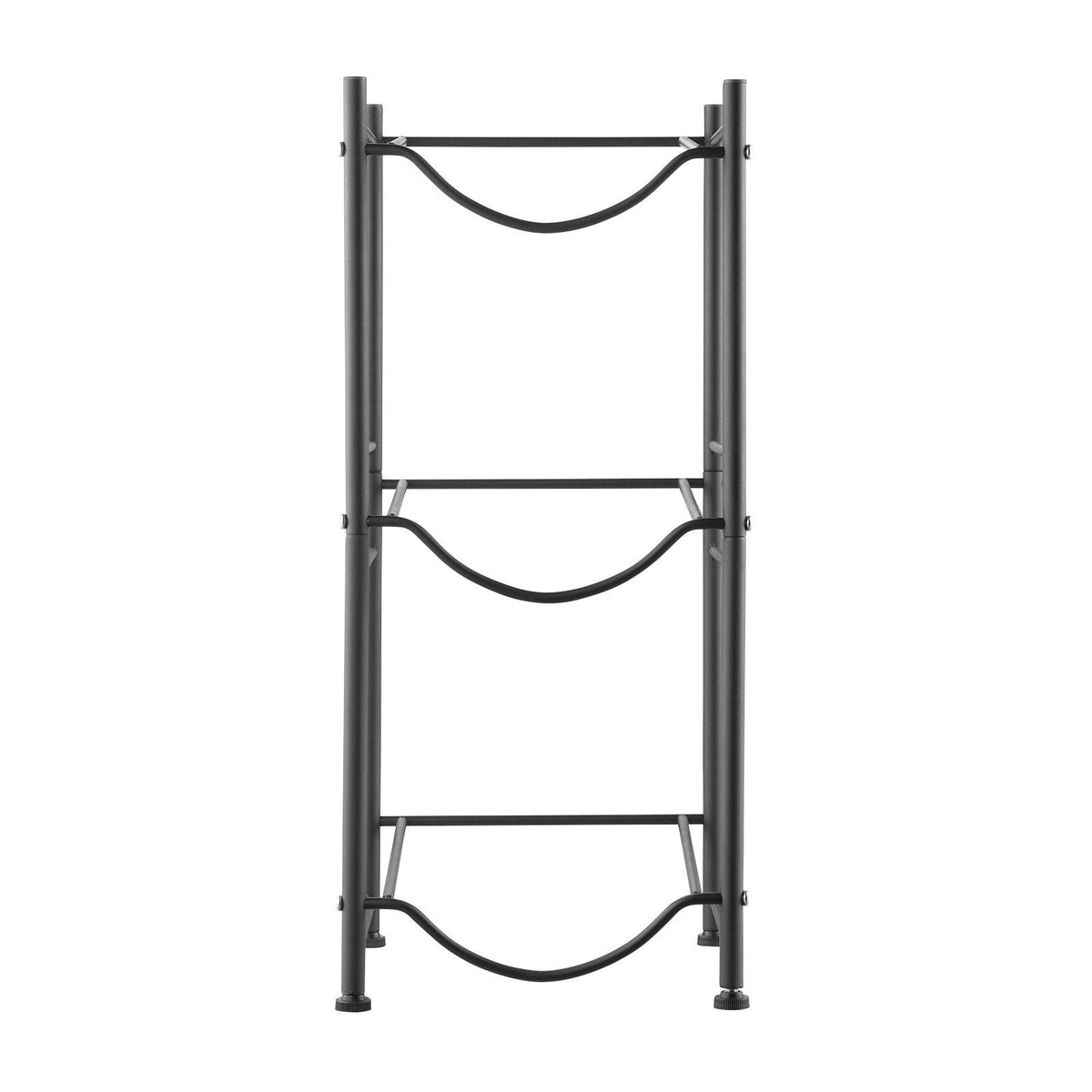 3 Tiers Water Jug Holder, 5 Gallon Water Bottle Holder, Single Row Water Bottle Rack for 3 Bottles, Heavy Duty Water Jug Rack for Kitchen, Office, Living Room, Black