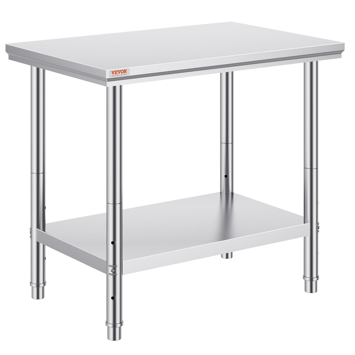 VEVOR 910x610mm Stainless Steel Kitchen Bench Commercial Work Food Prep Table