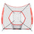 VEVOR 7x7 ft Baseball Softball Practice Net, Portable Baseball Training Net for Hitting Batting Catching Pitching, Backstop Baseball Equipment Training Aids with Bow Frame, Carry Bag, and Strike Zone