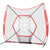 VEVOR 7x7 ft Baseball Softball Practice Net, Portable Baseball Training Net for Hitting Batting Catching Pitching, Backstop Baseball Equipment Training Aids with Bow Frame, Carry Bag, and Strike Zone