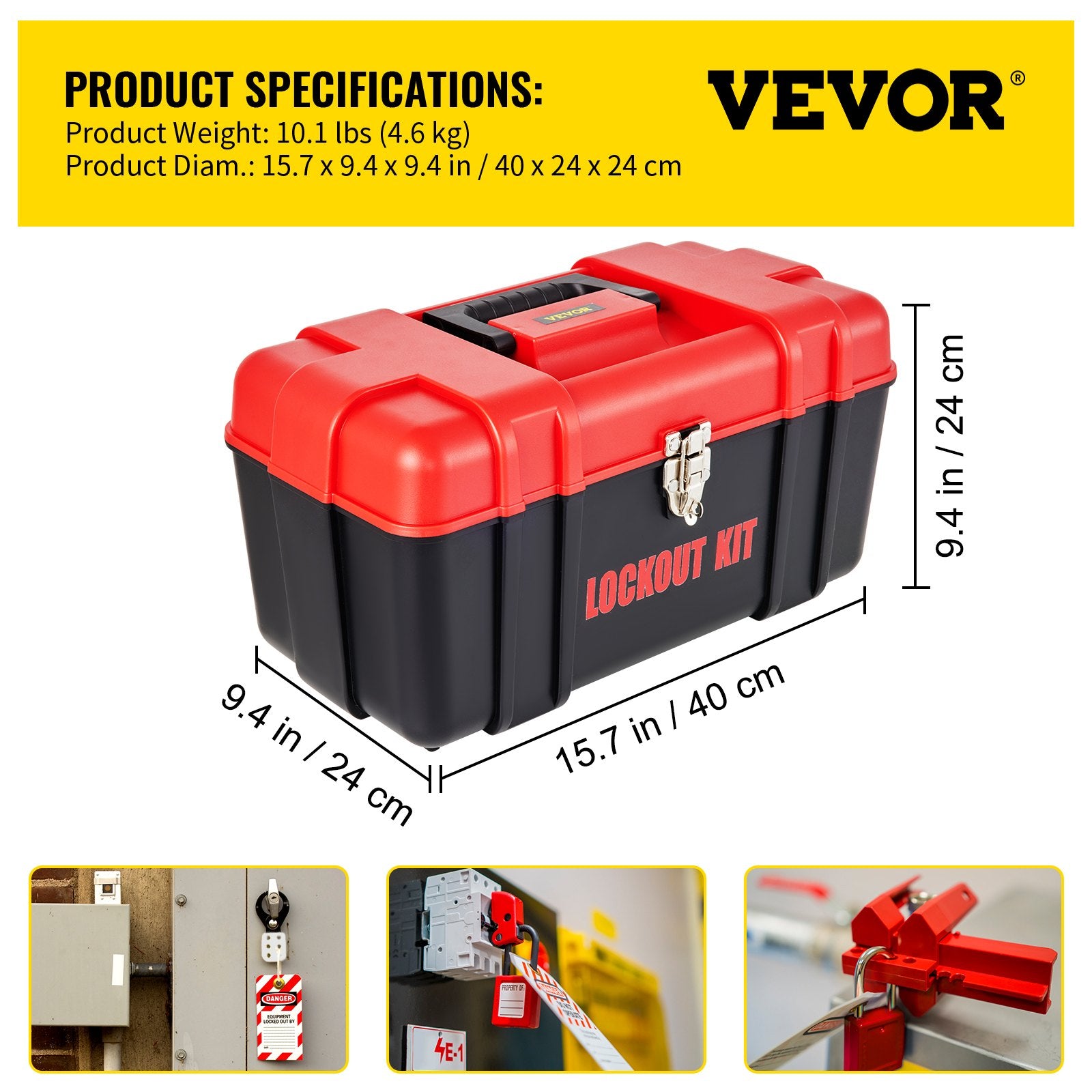VEVOR 42 PCS Lockout Tagout Kits Electrical Loto Kit for Electrical Risk Removal