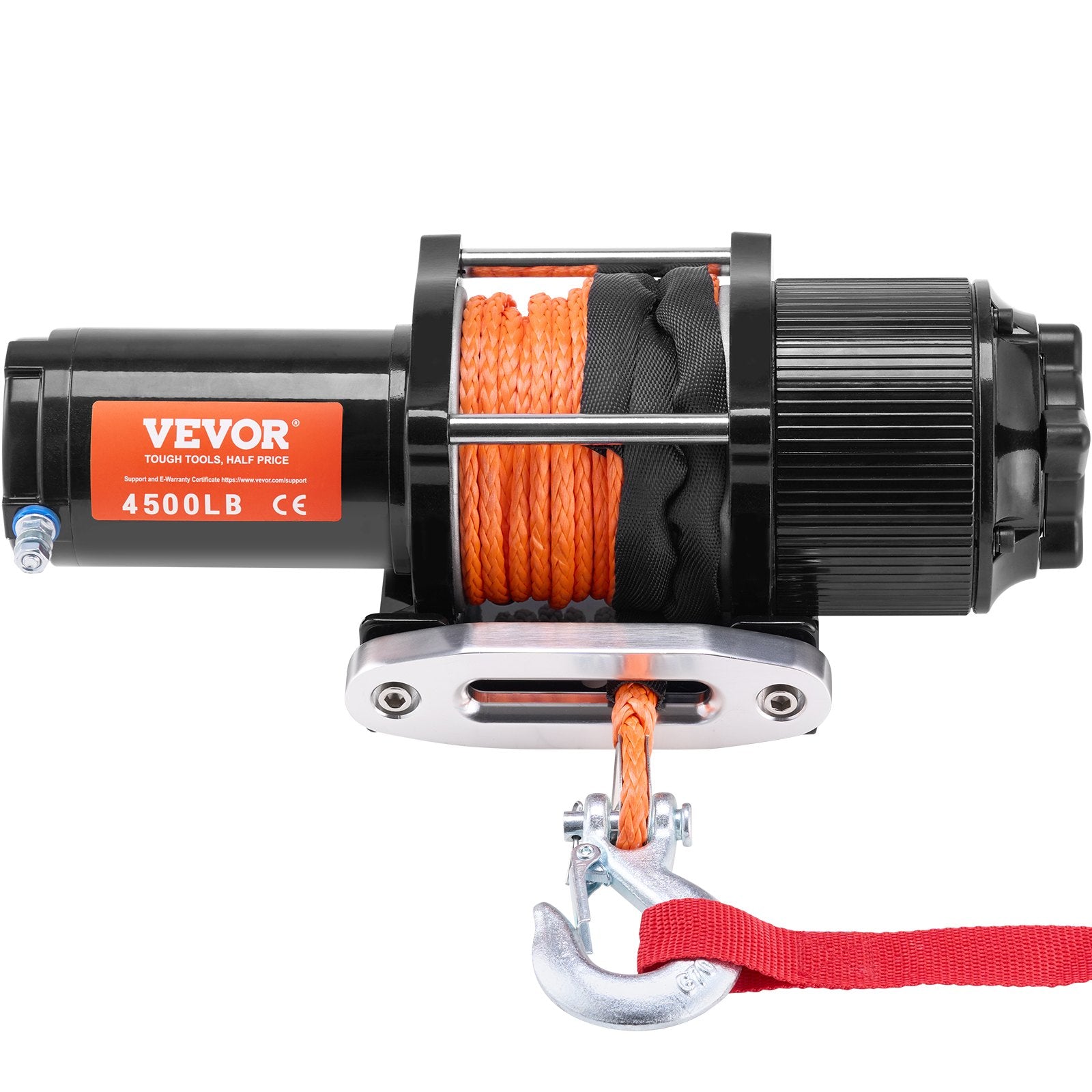 VEVOR Electric Winch ATV UTV 2041 kg Synthetic Rope Waterproof Remote Control
