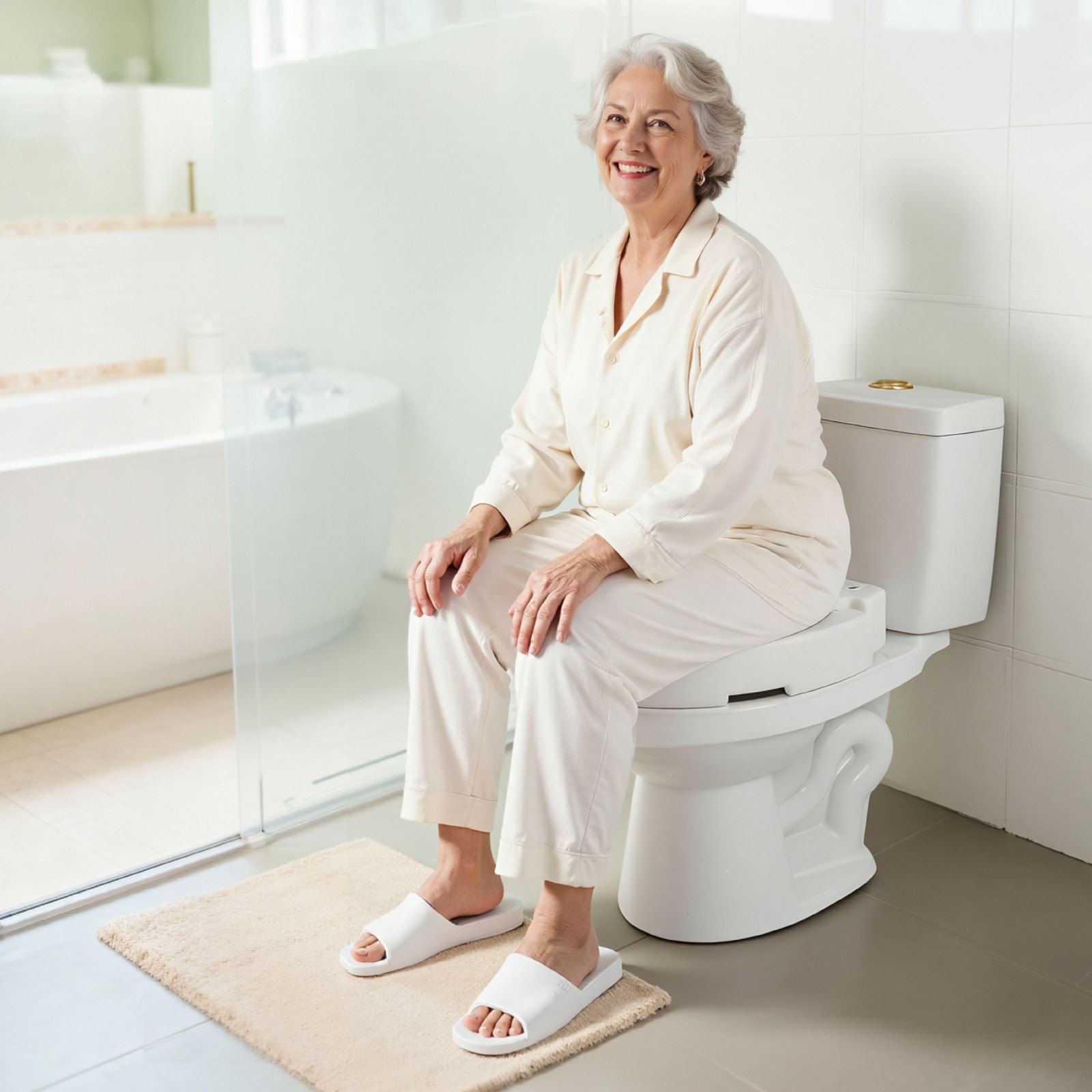 Raised Toilet Seat, 136.1 kg Load Capacity, 88.9 mm Lift Height, Commode Elevated Toilet Seat Riser with Enlarged Opening for Seniors, Elderly, Handicap, Disabled, Adults, Fits Elongated Bowl