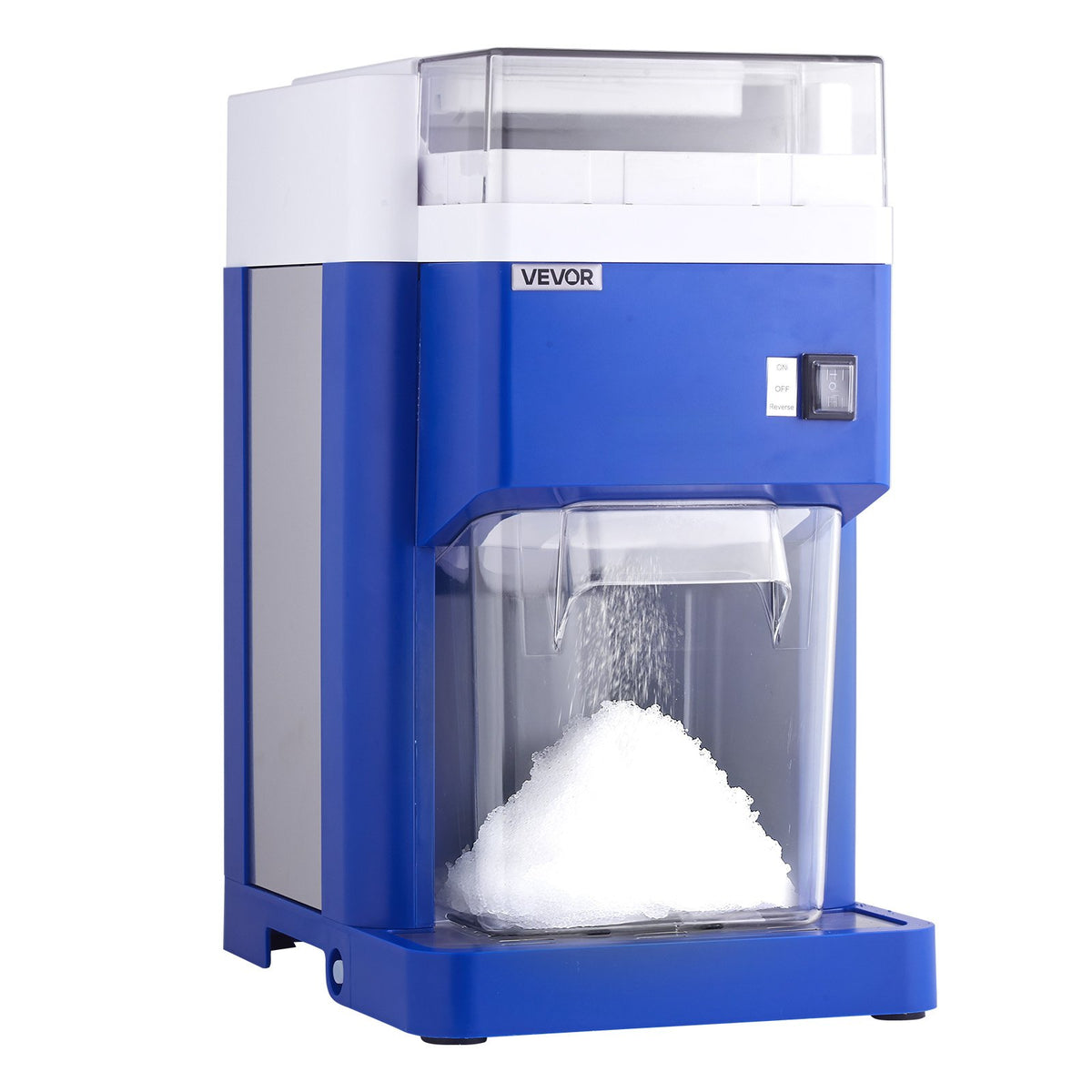 VEVOR Commercial Ice Shaver Machine, 1.91QT /1.8L Large Electric Snow Cone Machine, Fine &amp; Fluffy with 300W Motor, Stainless Steel Blades, Shaved Ice Maker for Dessert Shop Home Party Restaurant, Blue