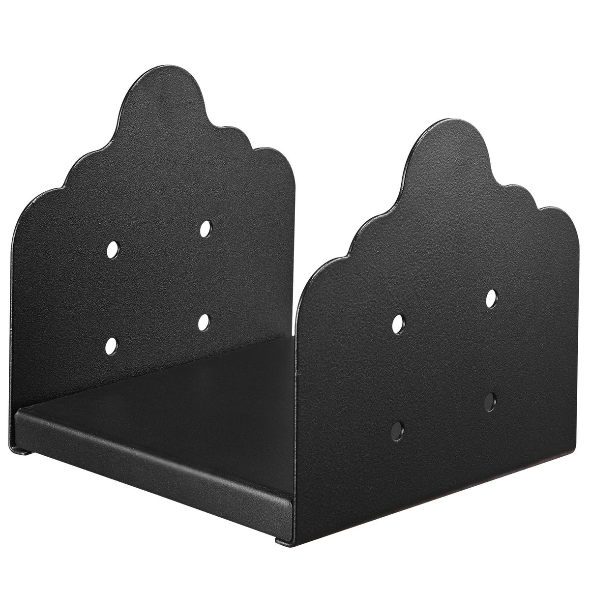 VEVOR 8x8 Post Base 2 Pcs, Inner Size 7.9x7.5 inch / 200x190 mm Post Brackets, Heavy Duty Carbon Steel Decking Posts, Wood Posts Brackets for Pavilion Deck Railing Support Deck Base Plate, Black