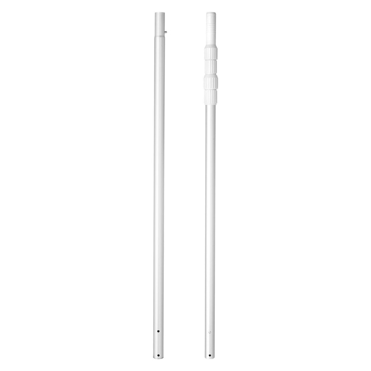 Pool Pole, 1 to 3.66 m Telescoping Swimming Pool Cleaning Poles, Professional Adjustable Telescopic Pole with Extension Pole, Heavy Duty Cleaner Stick for Skimmer Net, Rake, Brush, Vacuum Head