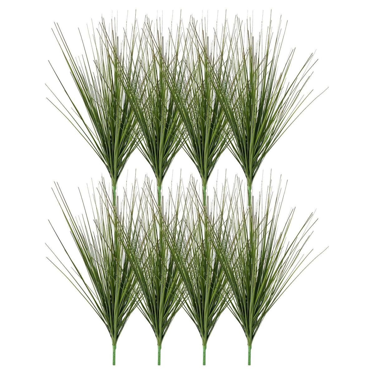Artificial Grass Plant, 686mm Faux Onion Grass Fake Greenery Shrubs Plant, Premium PVC for Indoor Outdoor House Home Garden Office Room Décor, Housewarming, 8 Pack Green