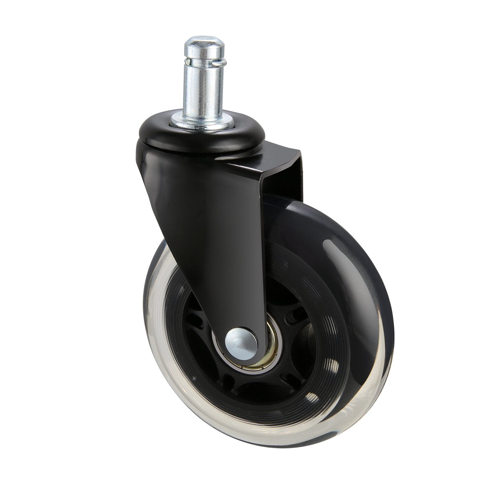 VEVOR Office Chair Wheels, Set of 5, 76.2 mm Caster Wheels Replacement for Hardwood Floors and Carpet, Heavy Duty Computer Gaming Desk Casters with 59 kg Load Capacity, Universal Fit for Most Chairs