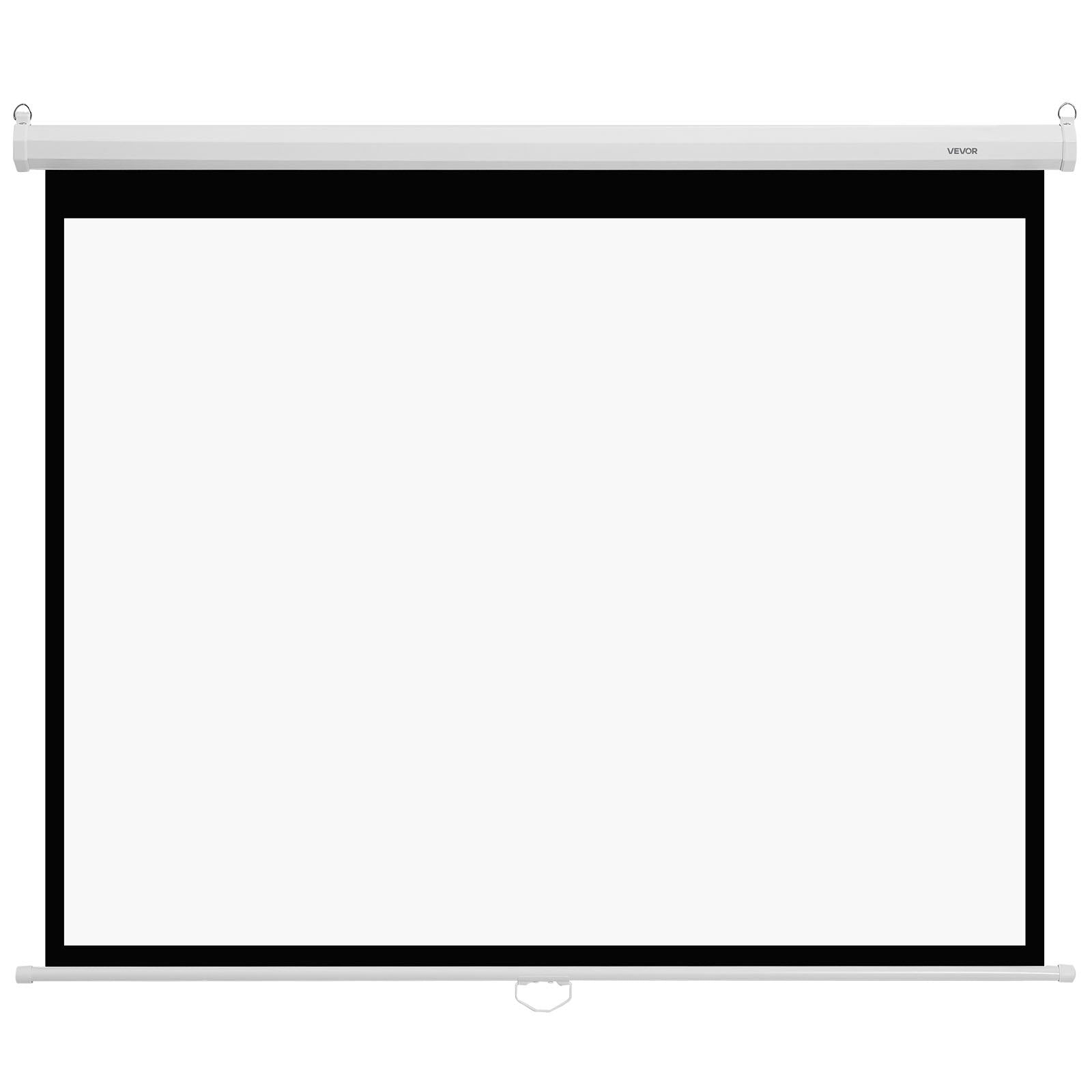 VEVOR Manual Projector Screen, 1829 mm 4:3 4K 1080 HD Retractable Pull Down Projector Screen, Wall Mounted Movie Projection with Pull Rope, Portable Display Projectoin for Family Home Office Theater