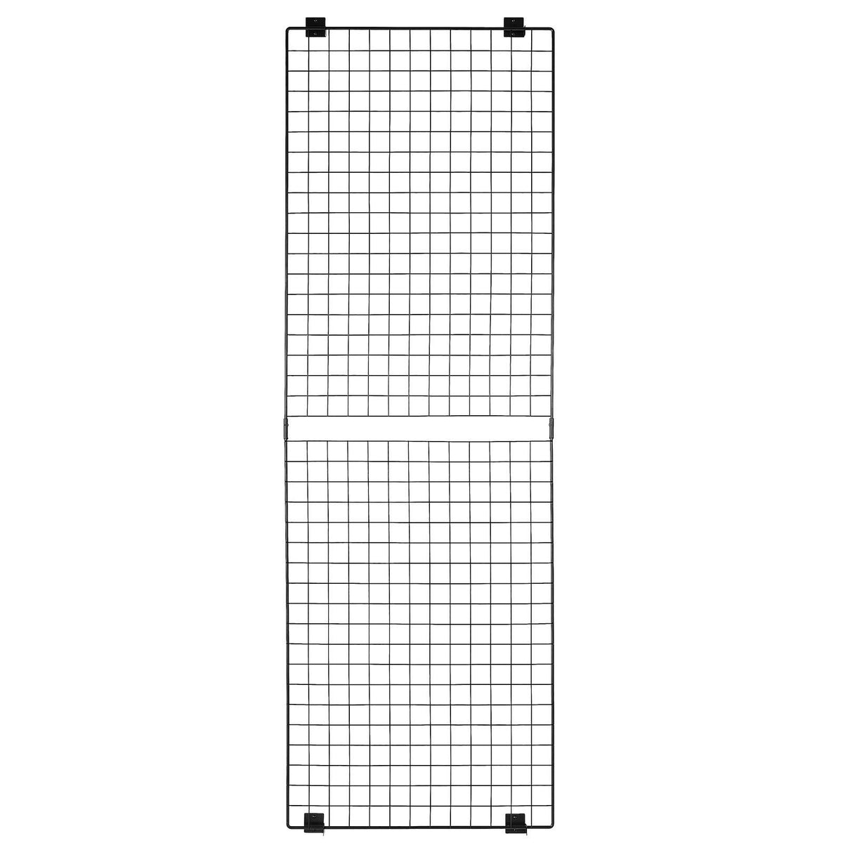 3 Packs Grid Wall Panels, 610 x 1828 mm Wire Grid Panels Display Rack, Wall-Mounted Art Display Shelf, Black Carbon Steel Wall Hanging Gridwall for Craft Show, Decoration, Storage, Notice Board