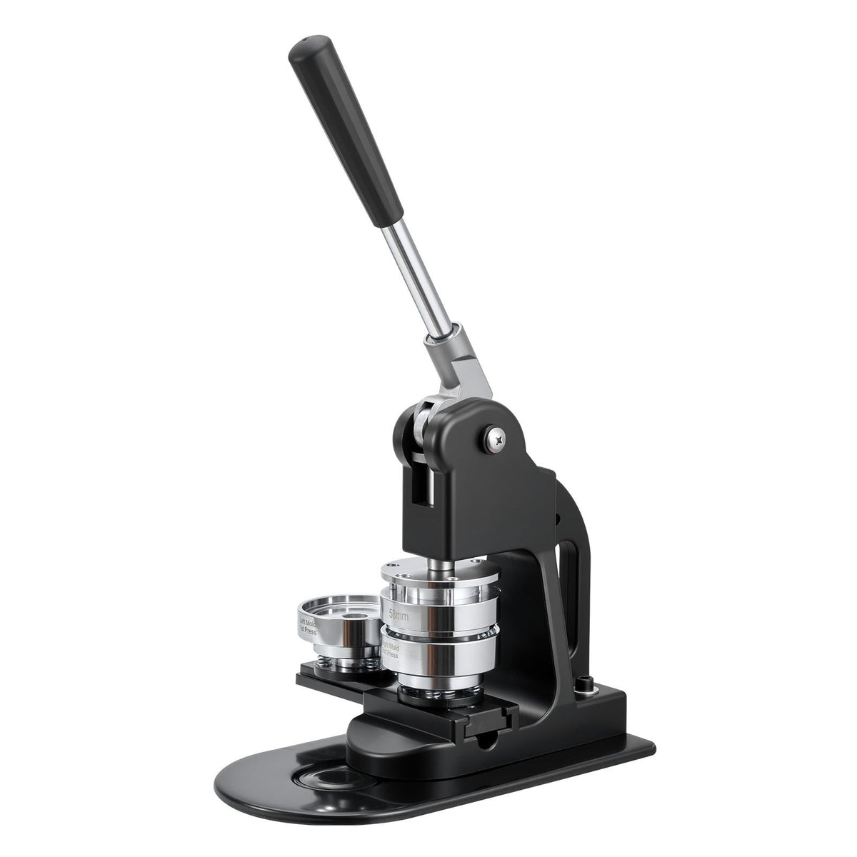 VEVOR Button Maker Machine, 58 mm, Pin Maker Machine with 500pcs Button Parts, Circle Cutter, Hex Wrenches and Magic Book, Ergonomic Handle, for DIY Badges, Personalized Pins and Key Chains, Black