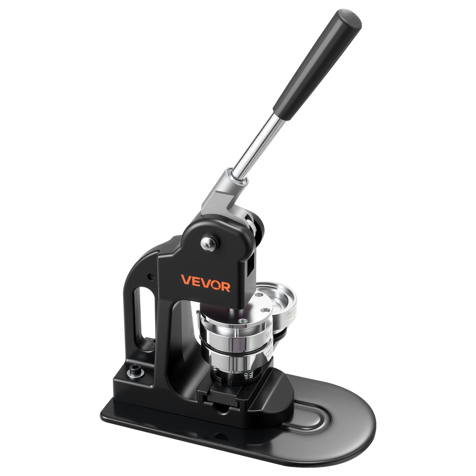 VEVOR Button Maker Machine, 58 mm, Pin Maker Machine with 500pcs Button Parts, Circle Cutter, Hex Wrenches and Magic Book, Ergonomic Handle, for DIY Badges, Personalized Pins and Key Chains, Black