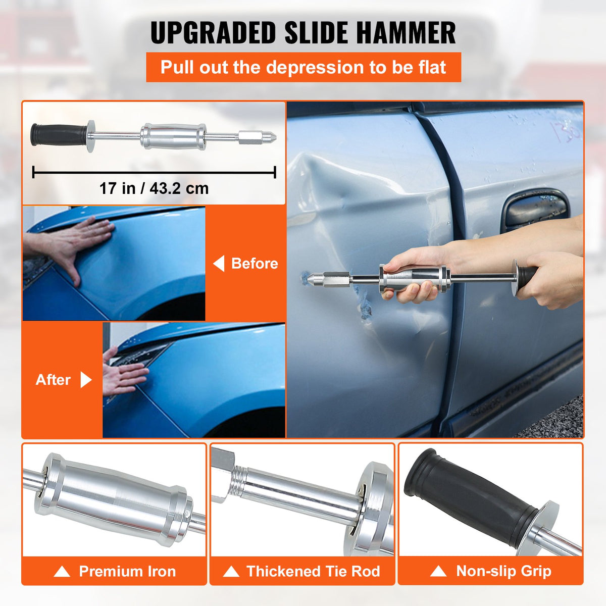 VEVOR Stud Welder Kit, 5500 Stud Welder Dent Repair Kit, 800VA Spot Welder Stud Kit, Stud Gun Dent Puller Kit with Complete Accessories, Dent Welder Repair for Auto Body Repairing