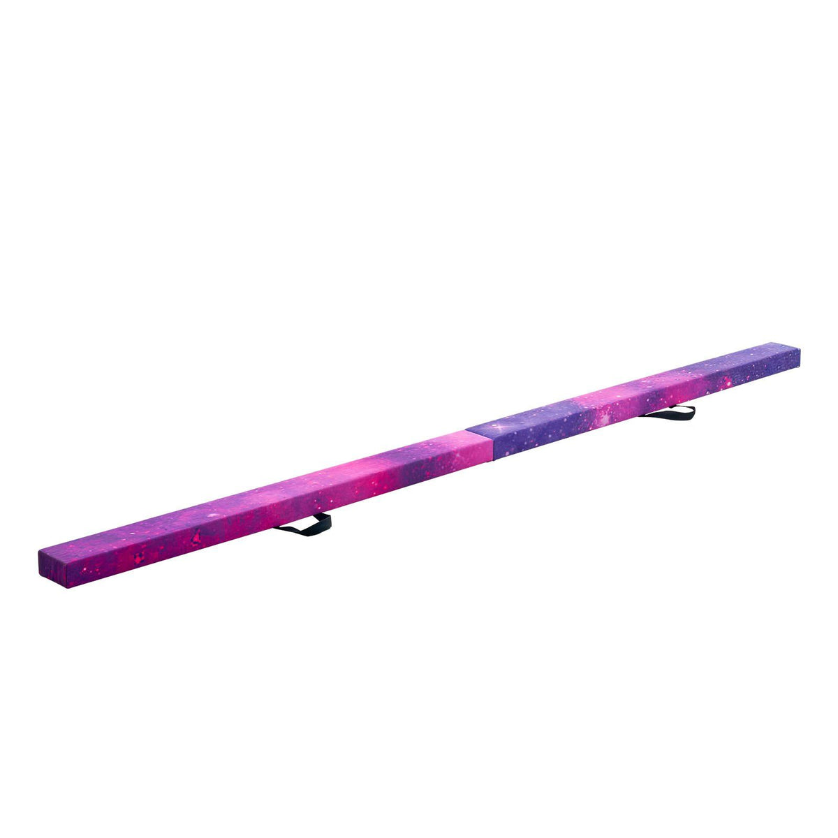 8FT Folding Balance Beam for Kids, 136.1KG Stable Support Gymnastics Floor Beam with Non-Slip Mat, Wood-Core Gymnastics Training Equipment with Anti-Slip Bottom &amp; Carry Bag for Home Gym, Galaxy