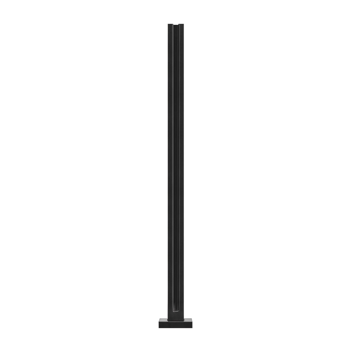 VEVOR Glass Clamp 37.4" H Railing Bracket for 0.39 "-0.47 " Glass Black Black